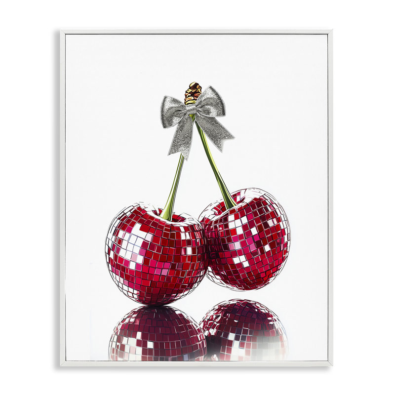 «Cherry Disco Balls», estampe numérique, design par Christine Simpson Art, H 14 po x l 11 po