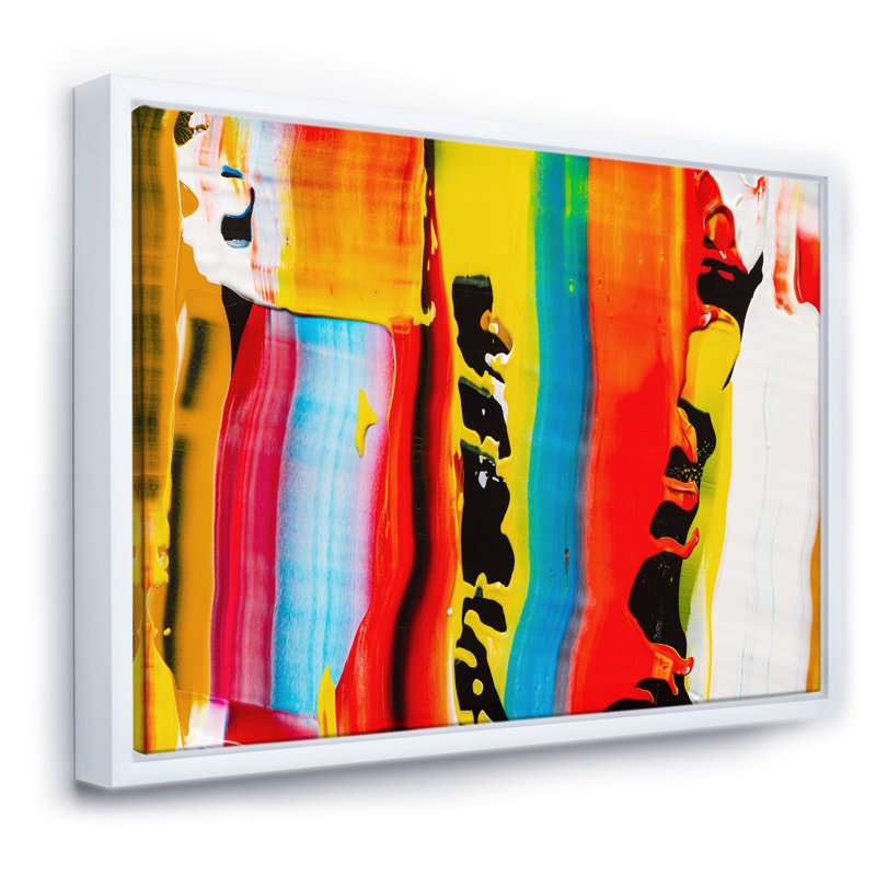 «Thick Brushed Oil Rivers», reproduction d'art sur toile, H 36 po x l 46 po x 1,5 po, Toile blanche encadrée