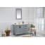 Ensemble de meuble-lavabo simple 41,3 po avec miroir Aksha-1223832128
