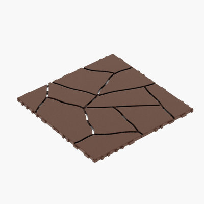 12"X12" Outdoor Deck Tiles, 44 Pack Interlocking Deck Tile Floor Tiles Non-Slip Flooring For Outdoor And Indoor Patios, Gardens