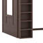 Queen Size Wooden Loft Bed With Storage Cabinets And Shelves-1921043032