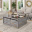 Table basse à plateau relevable de 39,4 po avec rangement, tables basses de ferme pour le salon-788012-788015