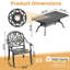 Ensemble de patio en fonte d'aluminium exquis avec fonction empilable et coussins confortables-2110257401-2110257402