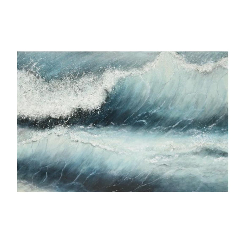 Deep Azure I Print by Beverly Fuller, Glass Coat