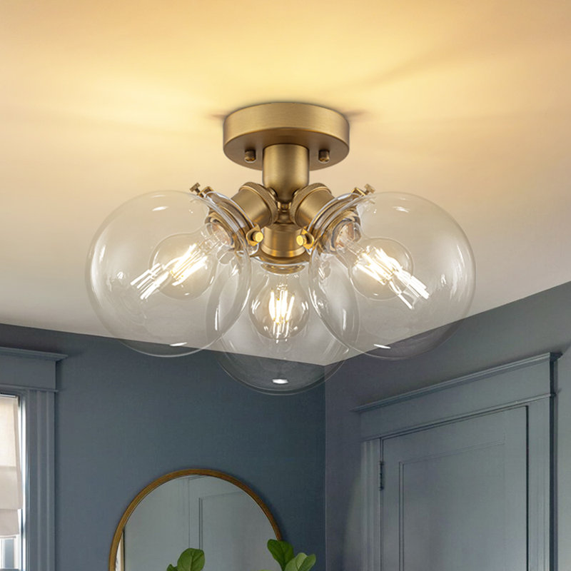 Plafonnier semi-encastré 3 lumières 13,8 po Spoutnik