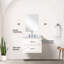 Meuble-lavabo blanc avec comptoir en acrylique, robinet et ensemble de miroir D, meuble-lavabo, robinet inclus-121054824