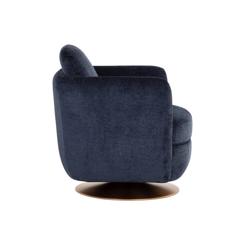 Swivel Chair, Blue Polyester