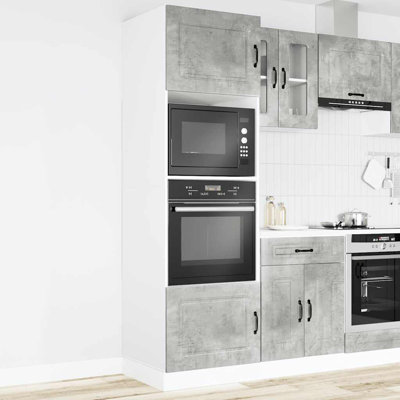 Oven Cabinets 2 Pcs Lucca Engineered Wood