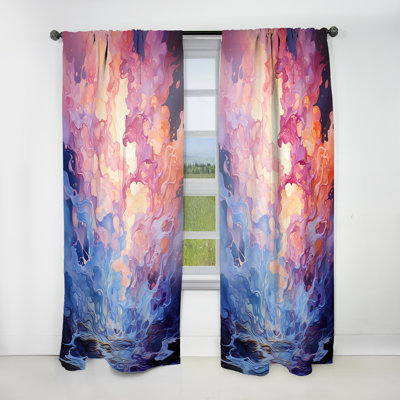 Kells - Collages Curtain - Room Darkening Abstract Curtain - 1 Panels