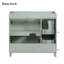Meuble-lavabo vert 36 po, lavabo non inclus