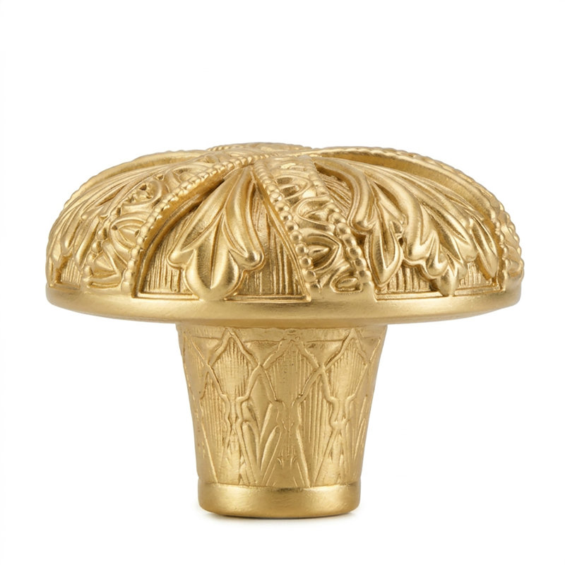 HAMPTON KNOB; MATTE BLACK FINISH, Satin Gold