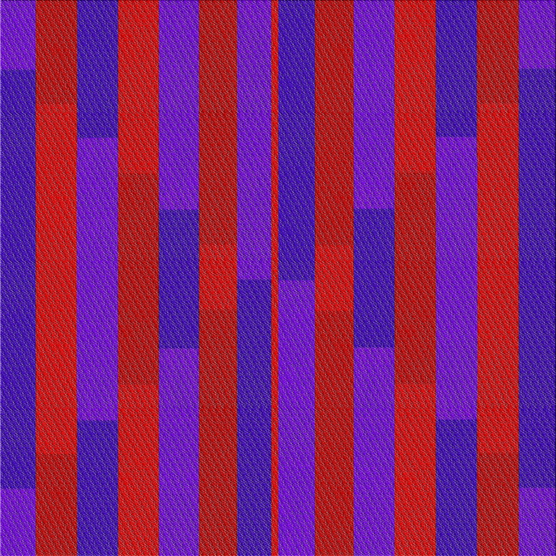 Tapis rayé rouge / mauve, Carré 8 pi