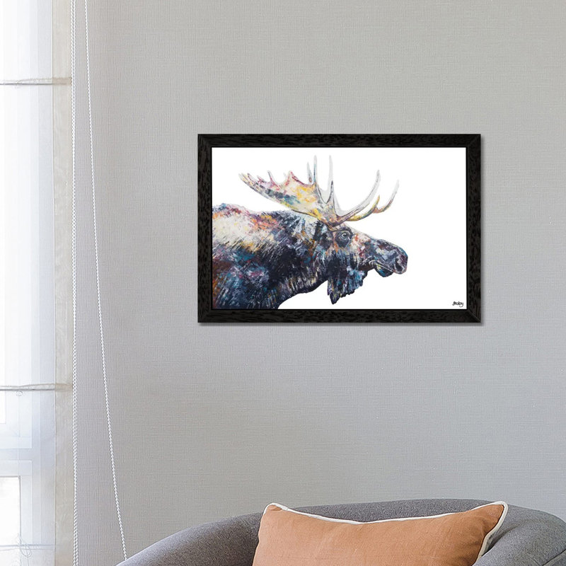 Jed by Becksy - Wrapped Canvas Print, 152.5 cm H x 101.5 cm W, Black Framed