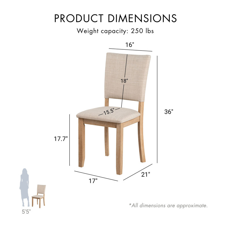 Chaise d'appoint rembourrée Quain, Beige