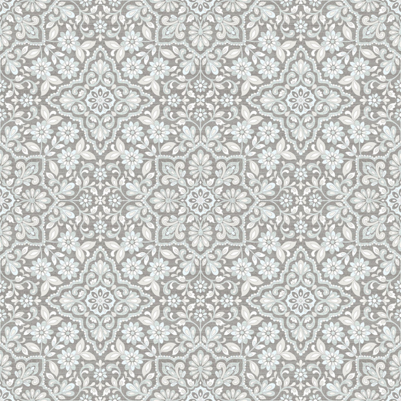 Piumafua 10m x 52.8cm Matte Wallpaper Roll, Grey/Blue