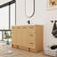 Meuble-lavabo autoportant simple 48 po avec plateau en résine, 2 tablettes et 3 tiroirs