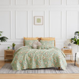 Jacobean Willow Oversized easy care lightweight Quilt Bedding Set by Southshore Fine Linens