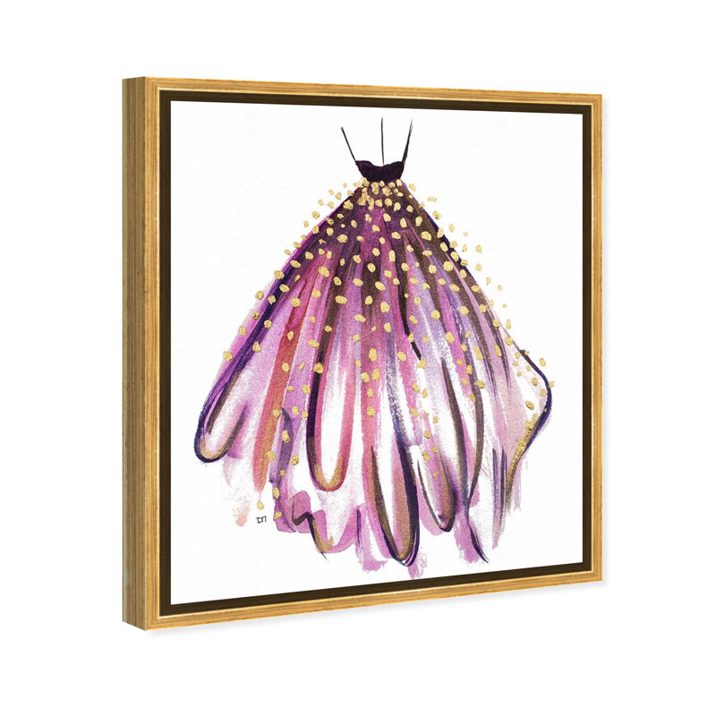 Mauve - peinture, H 31 po x l 25 po x P 1,75 po, Cadre en plastique doré