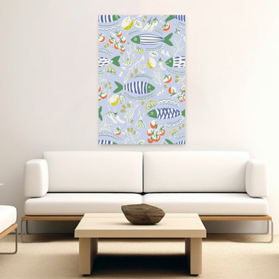 Art mural contemporain, poisson méditerranéen