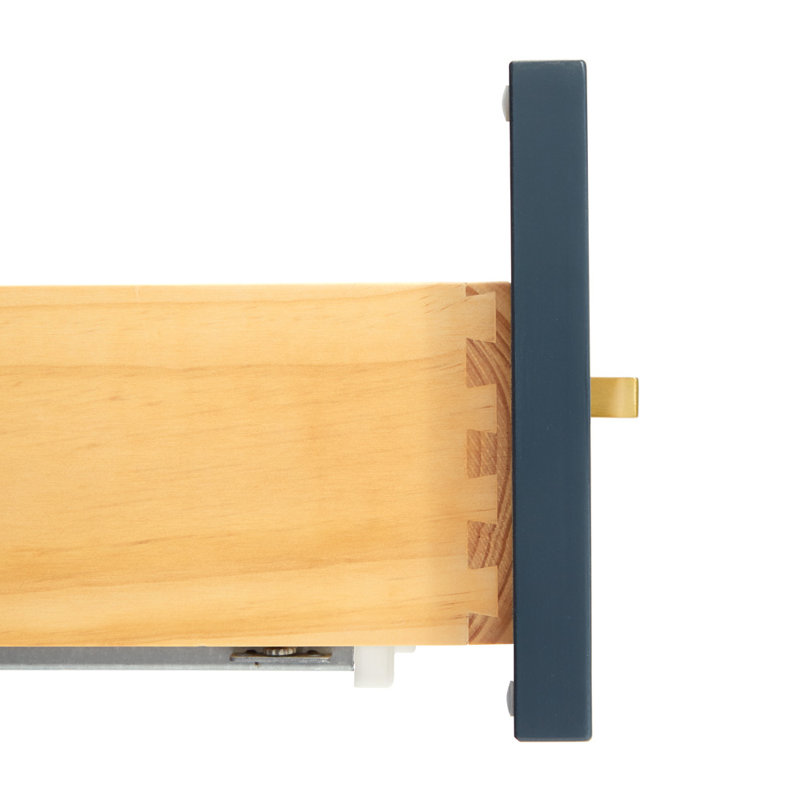 61 IN.  Single Bathroom Vanity, Midnight Blue, Rectangle, Carrara Quartz