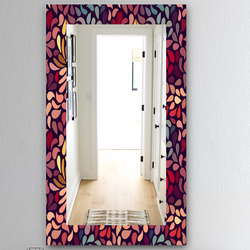 Miroir mural abstract, H 39,4 po x l 29,5 po