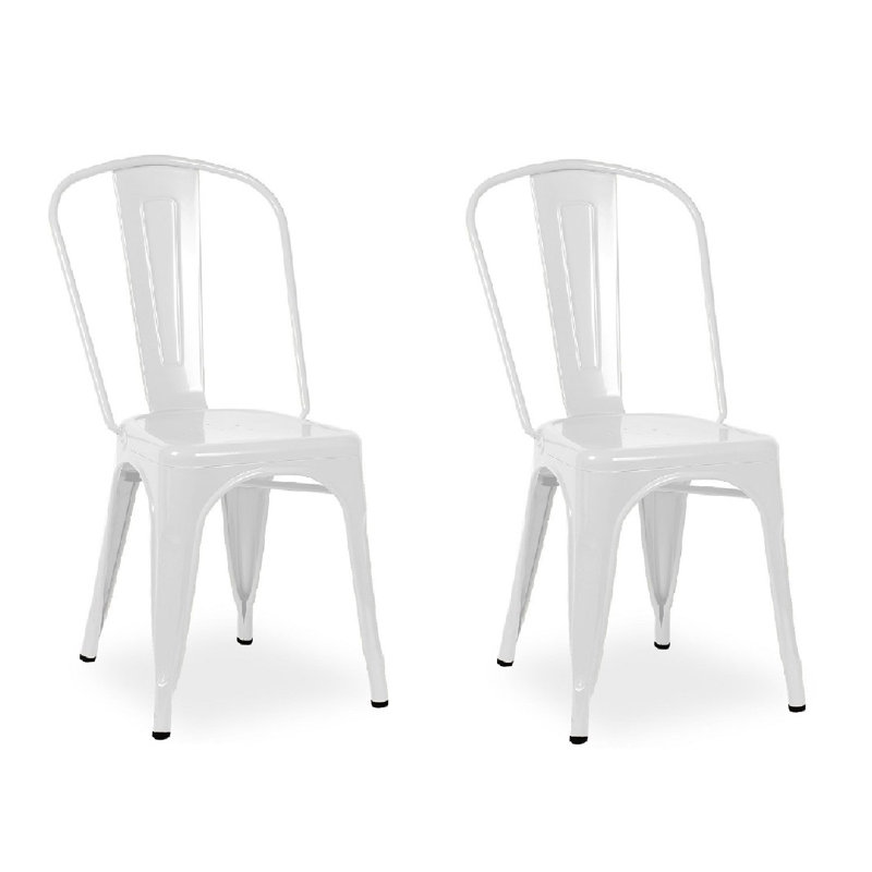 Hasan 18'' H Stacking Side Chair, White