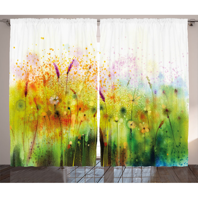 Semi Sheer Curtain Pair, 54" W x 108" L