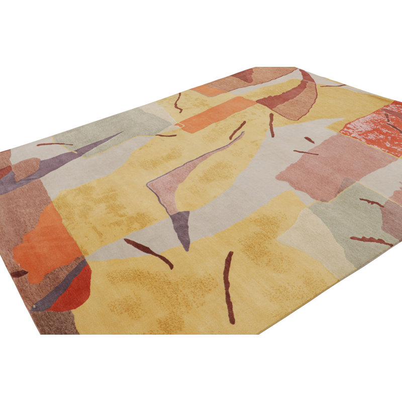 Hand Knotted Geometric Area Rug, Rectangle 15' x 24'
