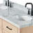 Tidworth Solid Wood Double Bathroom Vanity with 1.5'' Carrara Marble Top-822922578-812777083