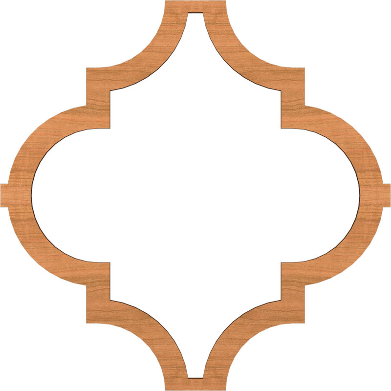 Panneaux muraux Marrakech (paquet de 1), Cerisier, H 33 po x l 33 po x P 0,375 po