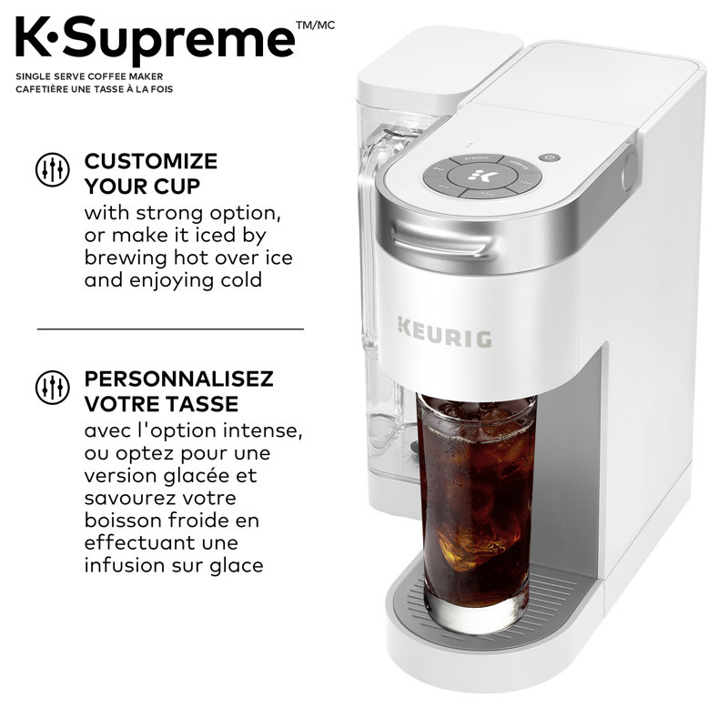 Keurig K-Supreme, avec technologie MultiStream, blanc