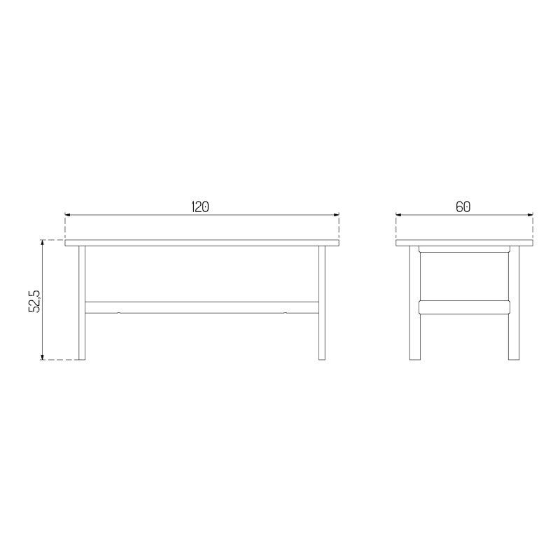D33 Solid Wood Coffee Table