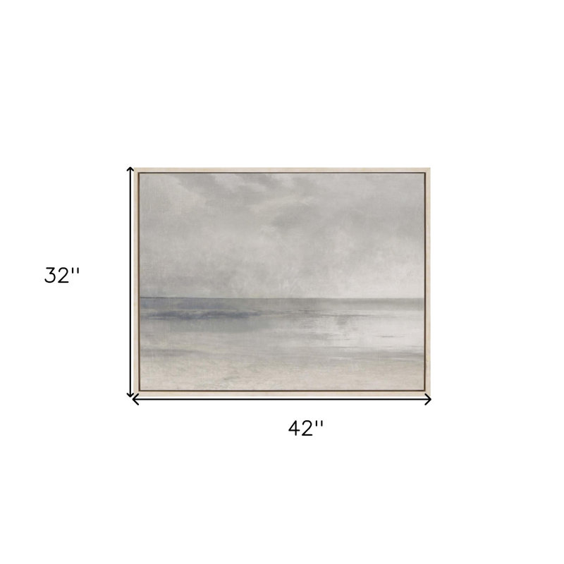 «Pastel Seascape II», reproduction d'art sur cadre flottant blanc