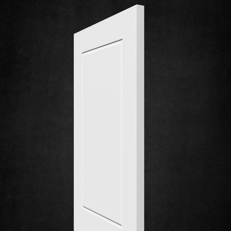 Cascade White 2-Panel Wood Barn Door with Hardware Kit