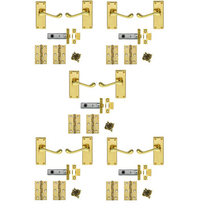 Victorian Scroll Door Handles Set