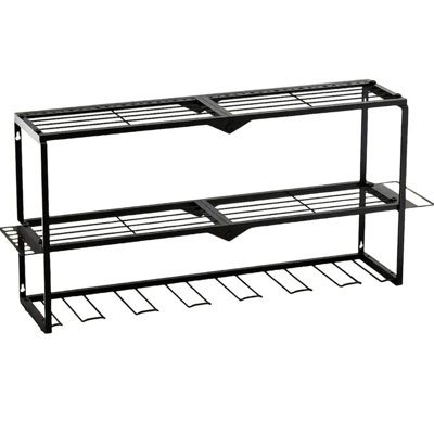Organisateur d'outils en métal robuste avec 7 porte-perceuses, rangement de garage pour outils sans fil, compatible avec une tablette d'atelier, diyers Good Day, conception sécurisée et compacte, père parfait, rouille