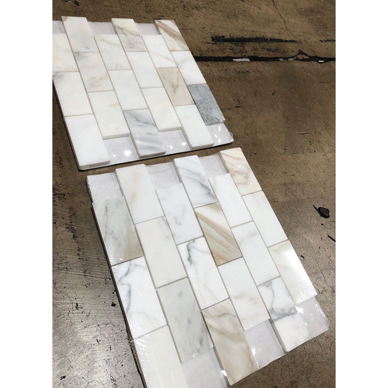 Carreau de mosaïque en marbre et brique