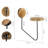 Wall Mounted Hat Rack in Black/Brown