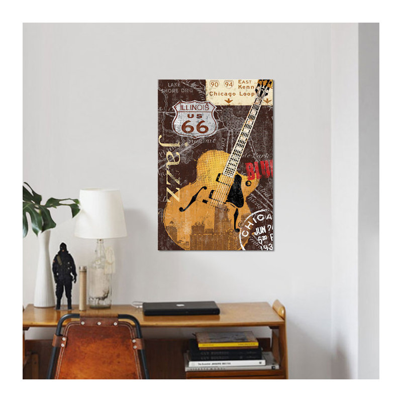 «Chi-Town», impression sur toile, H 18 po x l 12 po x P 1,5 po, Pas de tapis, Toile tendue