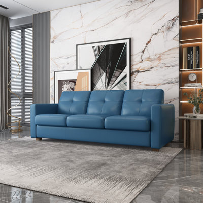 80.6'' Leather Sleeper Sofa