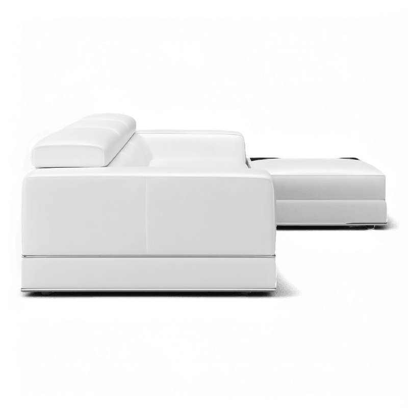 Canapé modulaire Amadeo - blanc, Cuir blanc