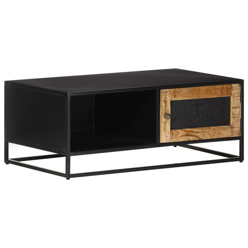Saoirse Frame Coffee Table with Storage, Black