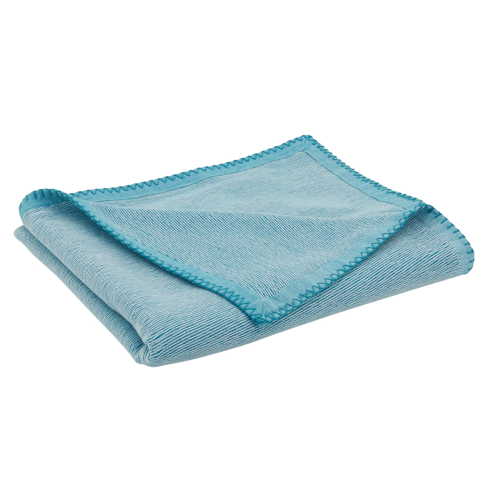 Sevan Collection Hand Woven Throw Blanket, Aqua