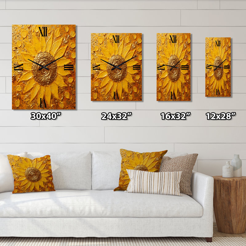 Arrit - Horloge murale tournesol, Grand