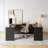  Extendable Home Office Desk Dresser Desk 2 Person Table With 6 Storage Drawers-1980238026