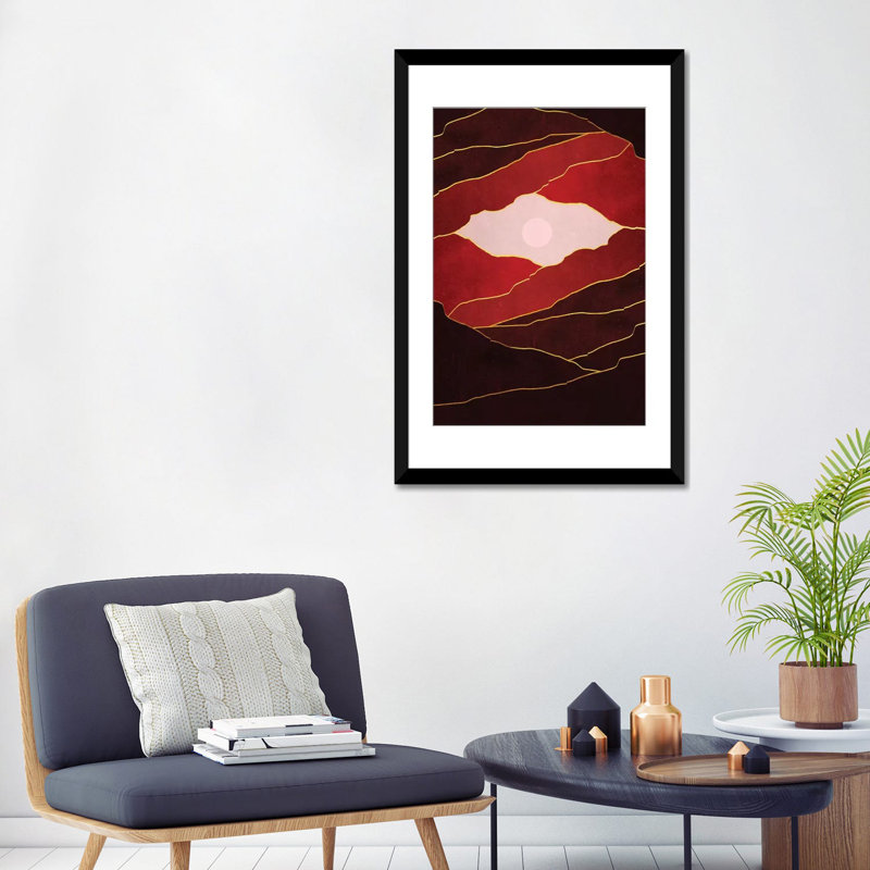 « artful crépuscule v », impression sur toile, H 24 po x l 16 po x P 1 po, Papier d'art encadré noir, Blanc