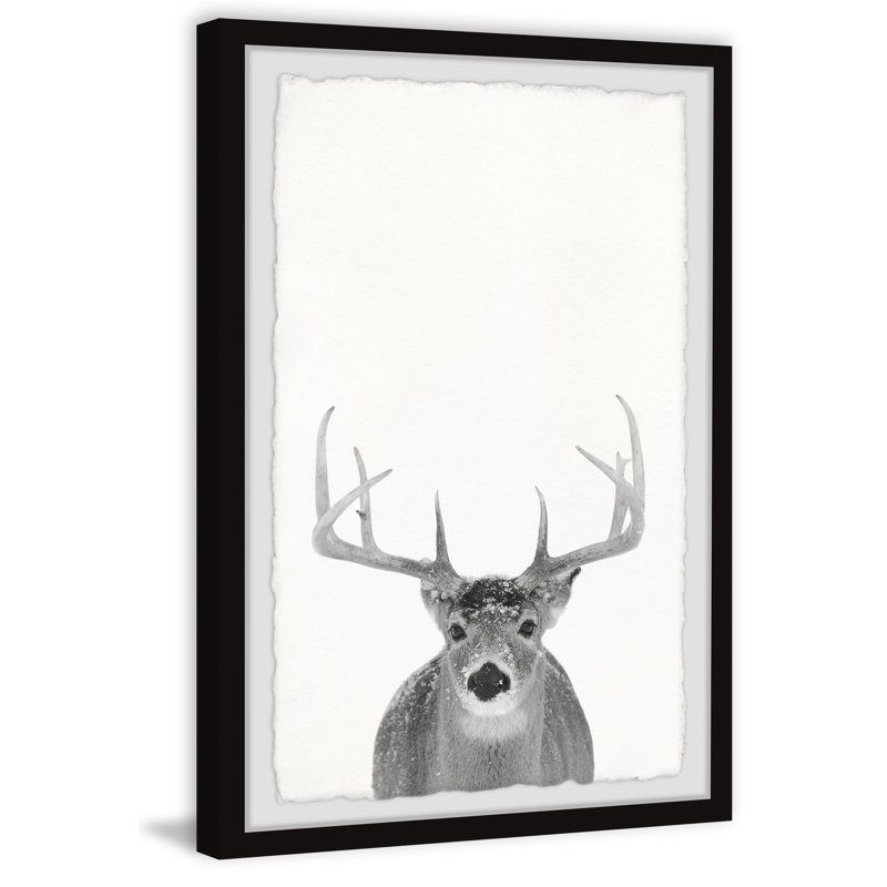 «Gray Deer», reproduction encadrée, H 12 po x l 8 po x P 1,5 po