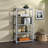 Versatile Metal and Wood Bookshelf with Multiple Compartments for Organized Storage