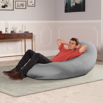 Jaxx 4' Classic Saxx Big Bean Bag Chair - Pewter Gray