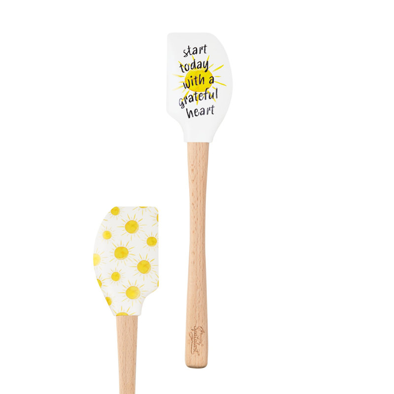 Tovolo Spatulart Grateful Heart Silicone Spatula with Wood Handle